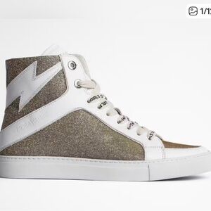 ZADIG & VOLTAIRE ZV1747 High Flash Glittery Sneakers